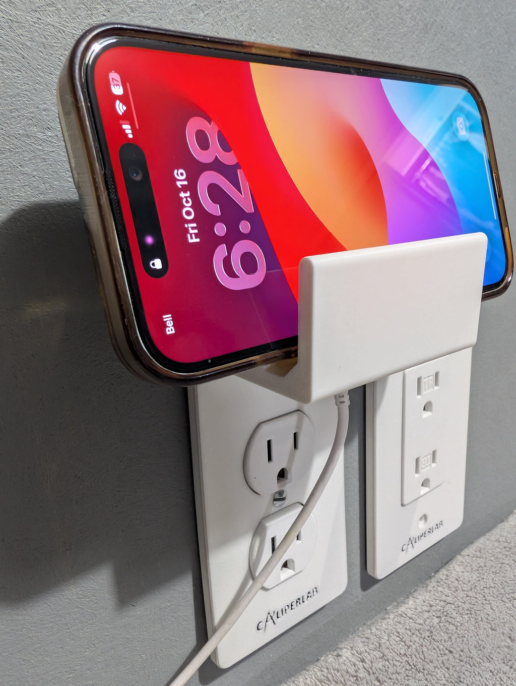 Modern Outlet Cover with Built-In Wireless Phone Charger