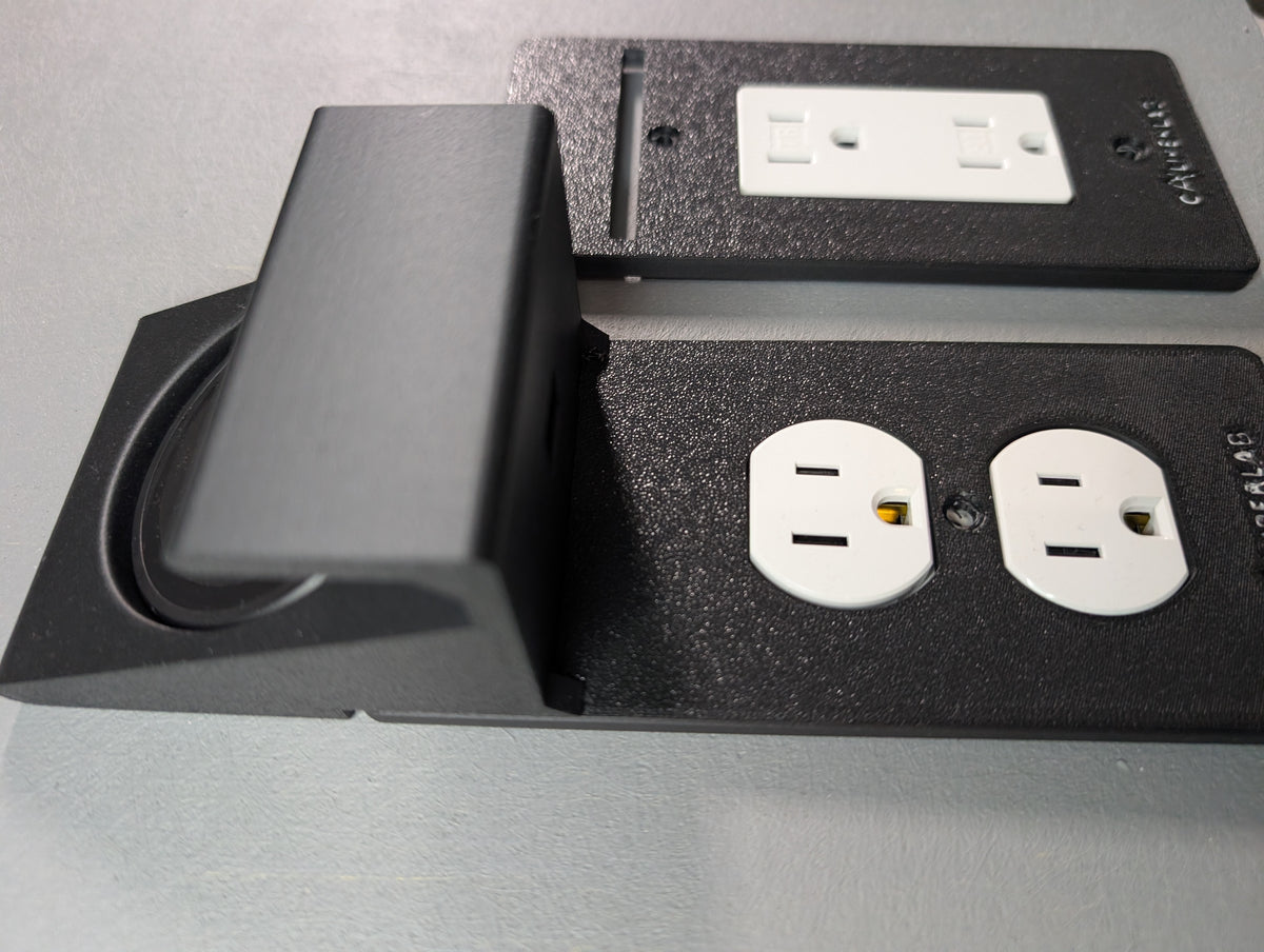 Modern Outlet Cover with Built-In Wireless Phone Charger