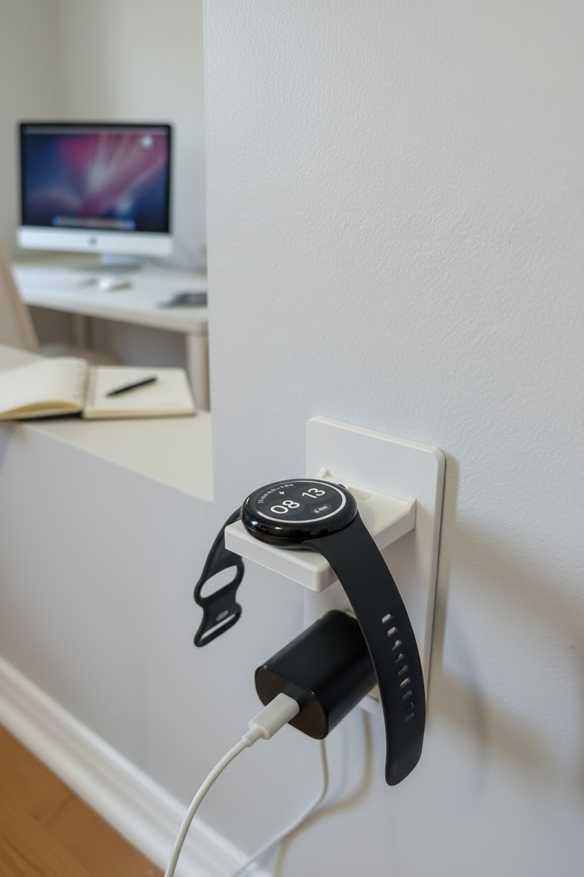 Google Pixel Watch - Wall mount white - CaliperLab